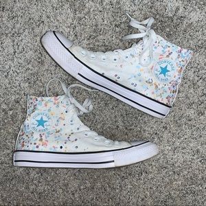 CONVERSE HIGH TOP SHOES : BIRTHDAY CONFETTI 🎉